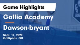 Gallia Academy vs Dawson-bryant Game Highlights - Sept. 17, 2020