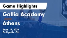 Gallia Academy vs Athens  Game Highlights - Sept. 19, 2020