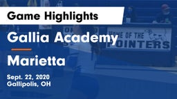Gallia Academy vs Marietta Game Highlights - Sept. 22, 2020