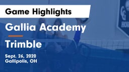 Gallia Academy vs Trimble  Game Highlights - Sept. 26, 2020