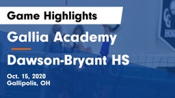 Gallia Academy vs Dawson-Bryant HS Game Highlights - Oct. 15, 2020