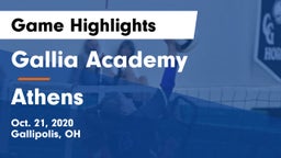 Gallia Academy vs Athens  Game Highlights - Oct. 21, 2020