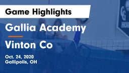 Gallia Academy vs Vinton Co Game Highlights - Oct. 24, 2020