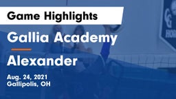 Gallia Academy vs Alexander  Game Highlights - Aug. 24, 2021