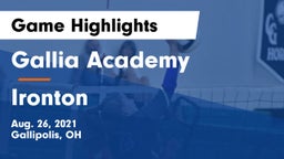 Gallia Academy vs Ironton  Game Highlights - Aug. 26, 2021