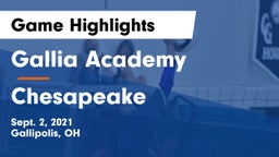 Gallia Academy vs Chesapeake  Game Highlights - Sept. 2, 2021