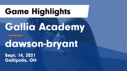 Gallia Academy vs dawson-bryant Game Highlights - Sept. 14, 2021
