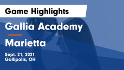 Gallia Academy vs Marietta  Game Highlights - Sept. 21, 2021
