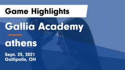 Gallia Academy vs athens  Game Highlights - Sept. 25, 2021