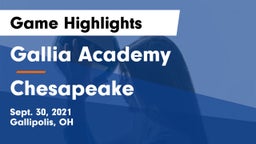 Gallia Academy vs Chesapeake  Game Highlights - Sept. 30, 2021