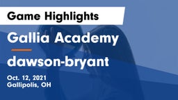 Gallia Academy vs dawson-bryant Game Highlights - Oct. 12, 2021