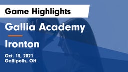 Gallia Academy vs Ironton  Game Highlights - Oct. 13, 2021