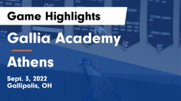 Gallia Academy vs Athens  Game Highlights - Sept. 3, 2022