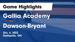 Gallia Academy vs Dawson-Bryant  Game Highlights - Oct. 4, 2022