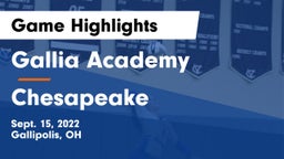 Gallia Academy vs Chesapeake  Game Highlights - Sept. 15, 2022
