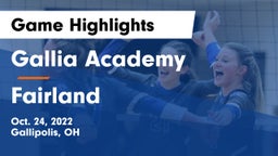 Gallia Academy vs Fairland  Game Highlights - Oct. 24, 2022