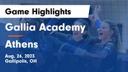 Gallia Academy vs Athens  Game Highlights - Aug. 26, 2023