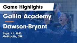 Gallia Academy vs Dawson-Bryant  Game Highlights - Sept. 11, 2023