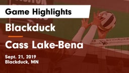 Blackduck  vs Cass Lake-Bena  Game Highlights - Sept. 21, 2019