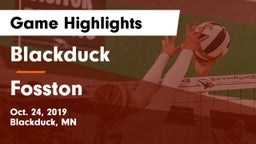 Blackduck  vs Fosston  Game Highlights - Oct. 24, 2019