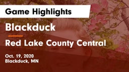 Blackduck  vs Red Lake County Central  Game Highlights - Oct. 19, 2020