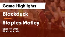 Blackduck  vs Staples-Motley  Game Highlights - Sept. 18, 2021