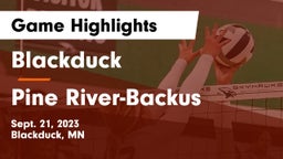 Blackduck  vs Pine River-Backus  Game Highlights - Sept. 21, 2023