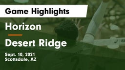 Horizon  vs Desert Ridge Game Highlights - Sept. 10, 2021