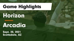 Horizon  vs Arcadia  Game Highlights - Sept. 20, 2021