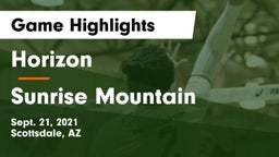 Horizon  vs Sunrise Mountain  Game Highlights - Sept. 21, 2021