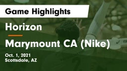 Horizon  vs Marymount CA (Nike) Game Highlights - Oct. 1, 2021