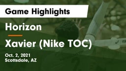 Horizon  vs Xavier (Nike TOC) Game Highlights - Oct. 2, 2021