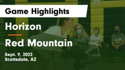 Horizon  vs Red Mountain  Game Highlights - Sept. 9, 2022