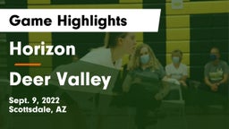 Horizon  vs Deer Valley Game Highlights - Sept. 9, 2022