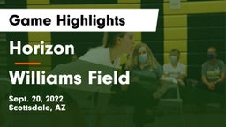 Horizon  vs Williams Field  Game Highlights - Sept. 20, 2022
