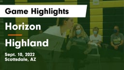 Horizon  vs Highland  Game Highlights - Sept. 10, 2022