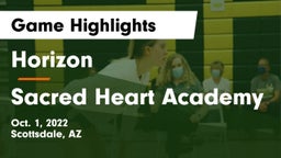 Horizon  vs Sacred Heart Academy Game Highlights - Oct. 1, 2022