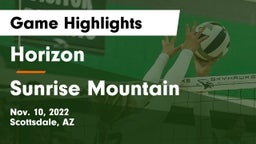 Horizon  vs Sunrise Mountain  Game Highlights - Nov. 10, 2022