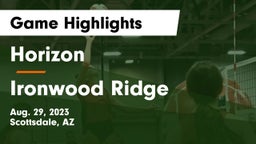 Horizon  vs Ironwood Ridge  Game Highlights - Aug. 29, 2023