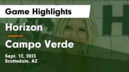 Horizon  vs Campo Verde  Game Highlights - Sept. 12, 2023
