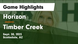 Horizon  vs Timber Creek  Game Highlights - Sept. 30, 2023