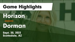 Horizon  vs Dorman  Game Highlights - Sept. 30, 2023