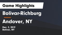 Bolivar-Richburg  vs Andover, NY Game Highlights - Dec. 2, 2019