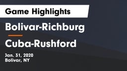 Bolivar-Richburg  vs Cuba-Rushford  Game Highlights - Jan. 31, 2020
