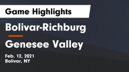 Bolivar-Richburg  vs Genesee Valley  Game Highlights - Feb. 12, 2021