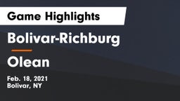 Bolivar-Richburg  vs Olean  Game Highlights - Feb. 18, 2021
