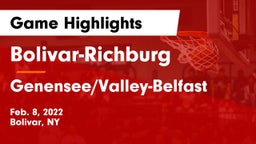 Bolivar-Richburg  vs Genensee/Valley-Belfast Game Highlights - Feb. 8, 2022