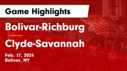Bolivar-Richburg  vs Clyde-Savannah  Game Highlights - Feb. 17, 2024