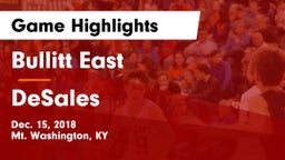 Bullitt East  vs DeSales  Game Highlights - Dec. 15, 2018