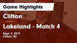 Clifton  vs Lakeland - Match 4 Game Highlights - Sept. 9, 2019